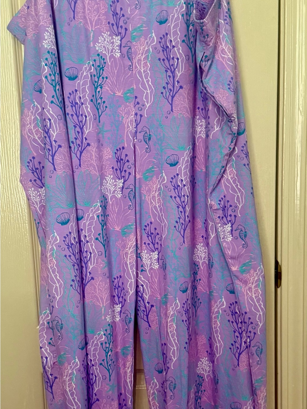 Disney Lavender & Aqua Floral Little Mermaid Pajama Set - Picture 6 of 6